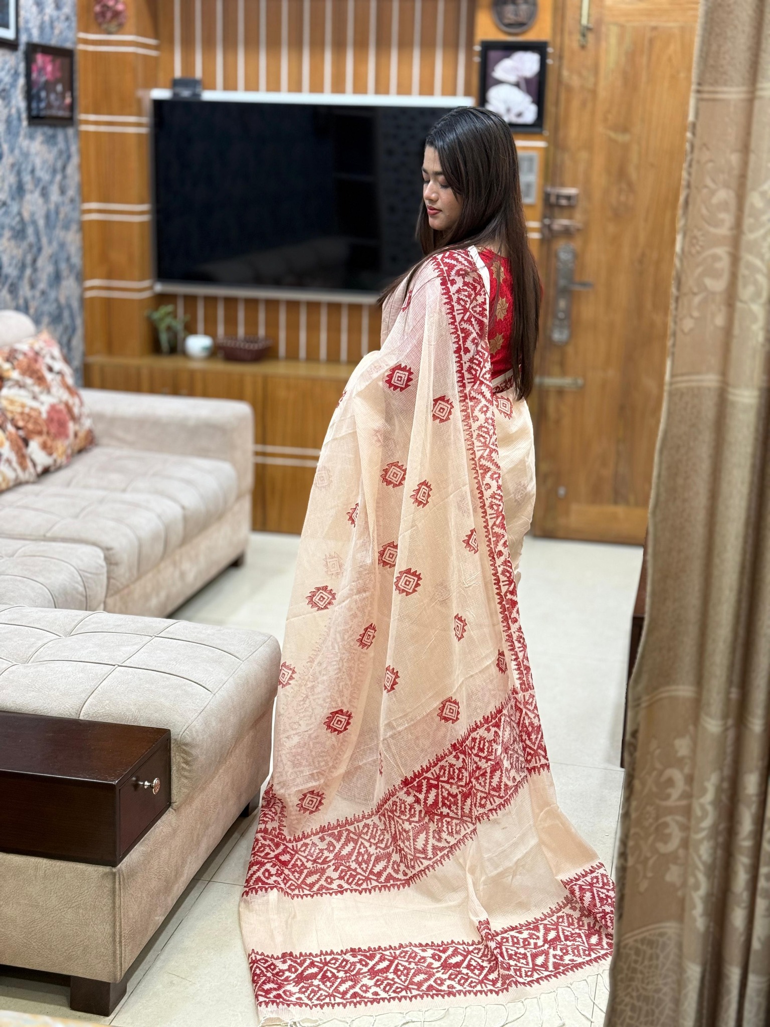 Mysore Crepe Bridal Saree